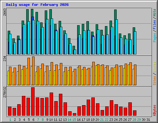 Daily usage for February 2026