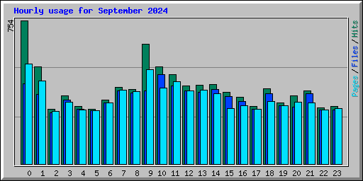 Hourly usage for September 2024