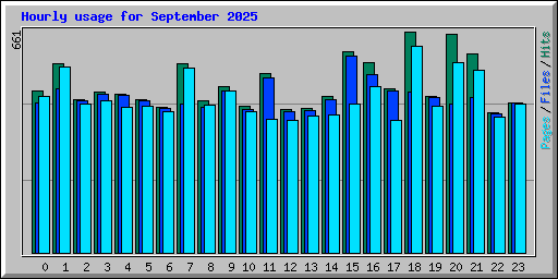 Hourly usage for September 2025