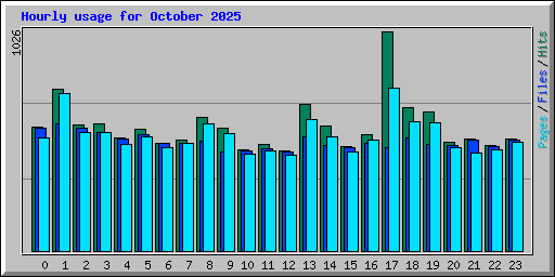 Hourly usage for October 2025