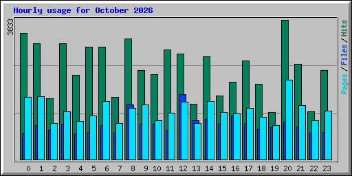Hourly usage for October 2026